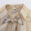 Hermes Beige Silk Cavalcadour Blouse FR 38 - Blue Spinach