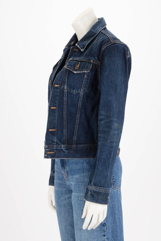 Celine Classic Dark Denim Jacket XS - Blue Spinach