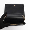 Gucci Black Guccissima Signature Bow Wallet On Chain - Blue Spinach