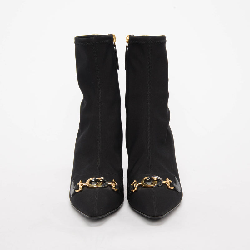 Gucci Black Fabric Zumi Sock Boots 39.5 - Blue Spinach