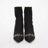 Gucci Black Fabric Zumi Sock Boots 39.5 - Blue Spinach