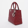 Dior Burgundy Cannage Lambskin Medium Lady Dior - Blue Spinach