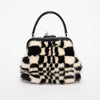 Celine Black & White Mink Mini Bag - Blue Spinach