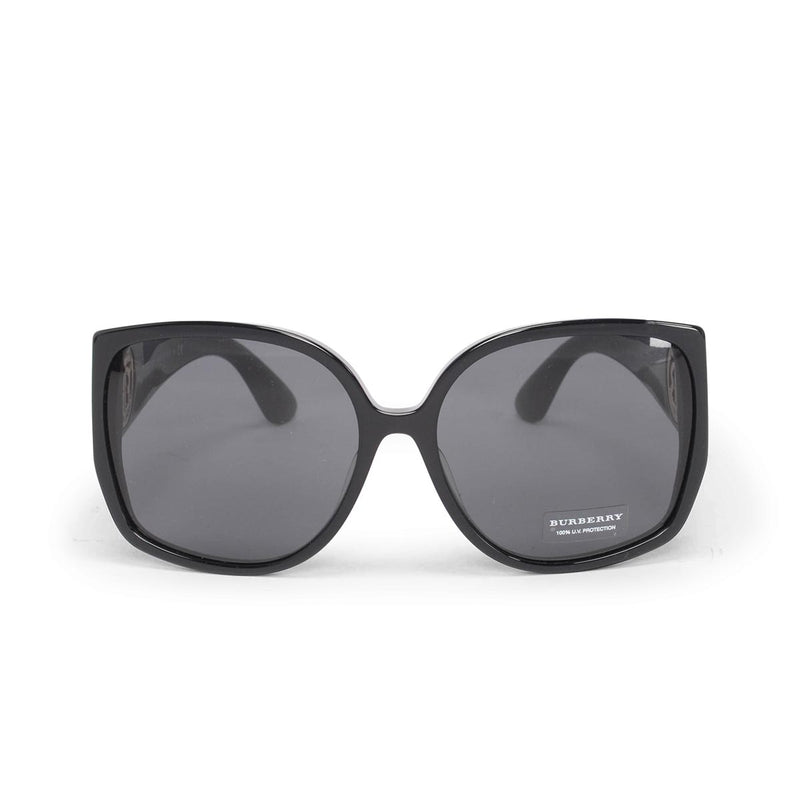 Burberry Black Large Square Sunglasses - Blue Spinach