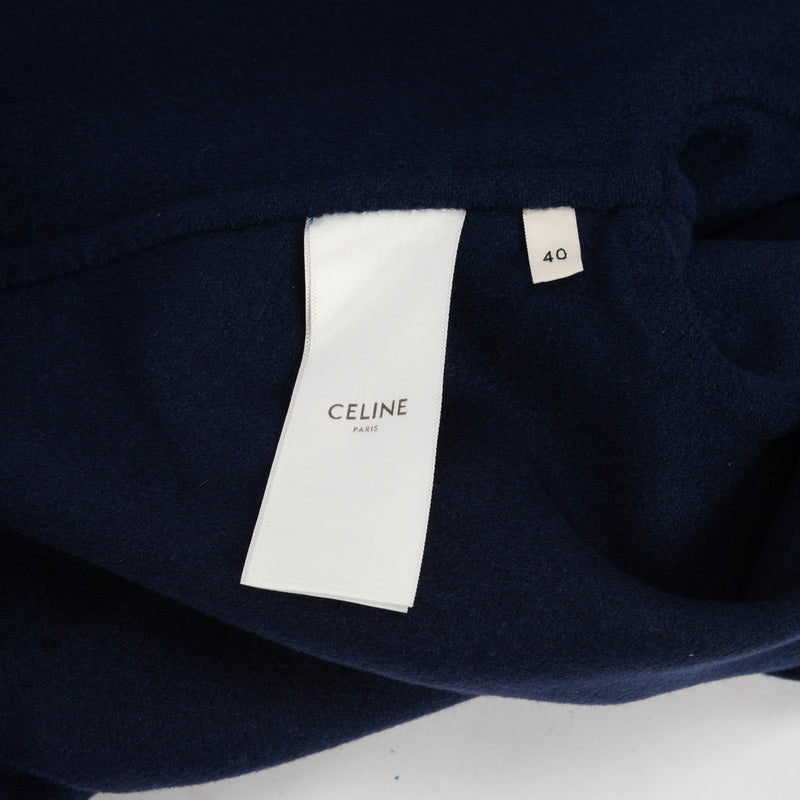 Celine Navy Cashmere Gold Button Jacket FR 40 - Blue Spinach