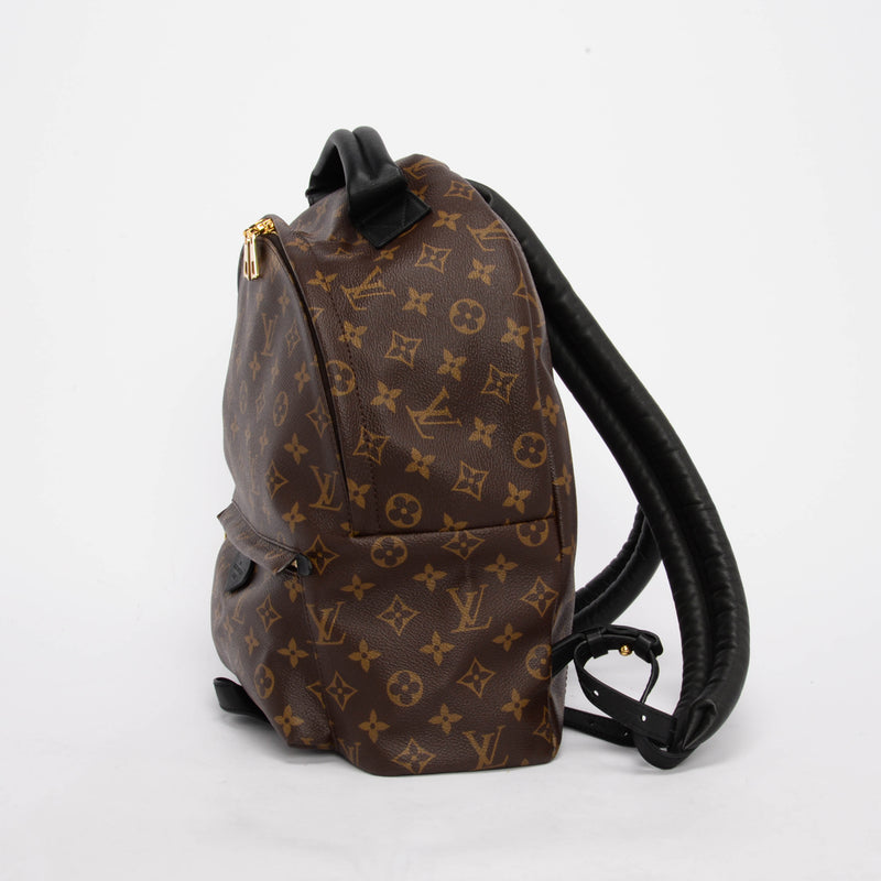 Louis Vuitton Noir Monogram Canvas Palm Springs MM Backpack - Blue Spinach