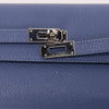 Hermes Bleu Brighton Chevre Mysore Medium Kelly Wallet - Blue Spinach