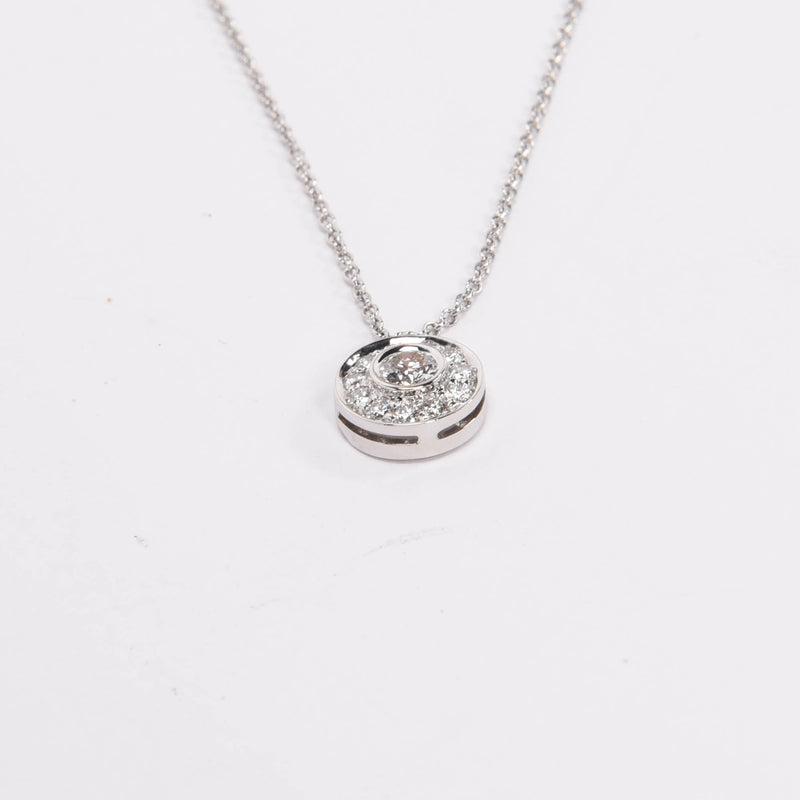 Tiffany & Co Diamond & Platinum Circlet Necklace - Blue Spinach