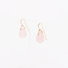 Jan Logan Rose Quartz Raindrop Earrings - Blue Spinach