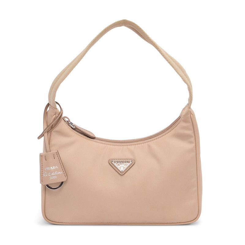 Prada Beige Nylon Re-Edition 2000 Bag - Blue Spinach