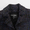 Chanel Black Rainbow Lurex Patch Pocket Jacket FR 38 - Blue Spinach