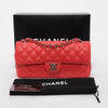 Chanel Red Caviar Leather East West Flap Bag - Blue Spinach