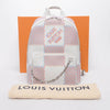 Louis Vuitton White Damier Spray Leather Racer Backpack - Blue Spinach