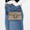 Gucci Beige GG Supreme Super Mini Dionysus Bag - Blue Spinach