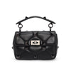 Valentino Black Lambskin Small Roman Stud Shoulder Bag - Blue Spinach