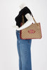 Gucci Red GG Canvas Horsebit Tote - Blue Spinach