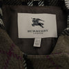 Burberry Olive Lambswool Classic Nova Check Coat UK 14 - Blue Spinach