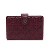 Chanel Burgundy Tweed Effect Paris to Edinburgh Wallet - Blue Spinach