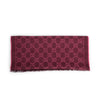 Gucci Pink Wool Double Jacquard GG Scarf - Blue Spinach