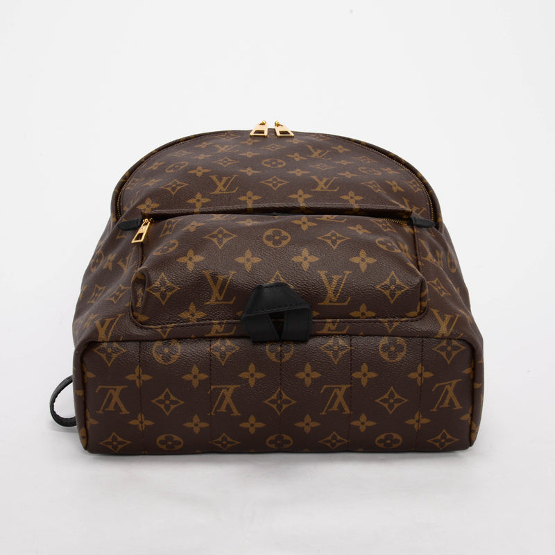 Louis Vuitton Noir Monogram Canvas Palm Springs MM Backpack - Blue Spinach