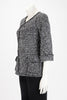 Chanel Black & White Fantasy Tweed Patch Pocket Jacket FR 36 - Blue Spinach