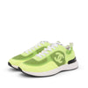 Chanel Fluro Green Denim CC Sneakers 39.5 - Blue Spinach