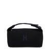 Hermes Black Canvas Bride-A-Brac Small Case - Blue Spinach