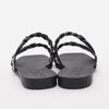 Gucci Black Rubber Chain Detail Sandals 35 - Blue Spinach