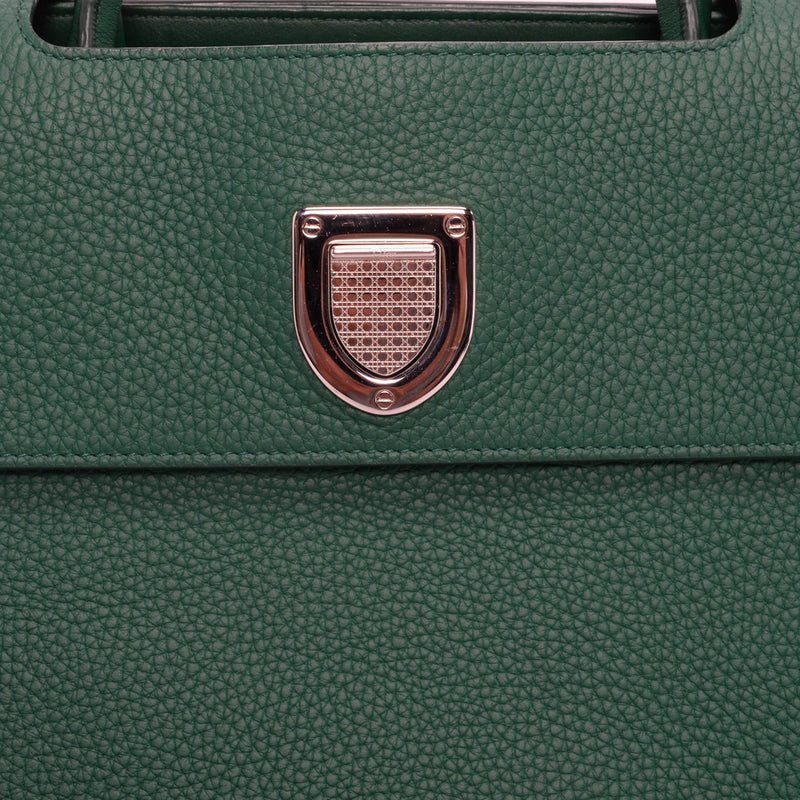 Dior Emerald Green Grained Calfskin Medium Diorever Bag - Blue Spinach