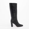 Gianvito Rossi Black Calfskin Laura 85 Knee High Boots 39 - Blue Spinach