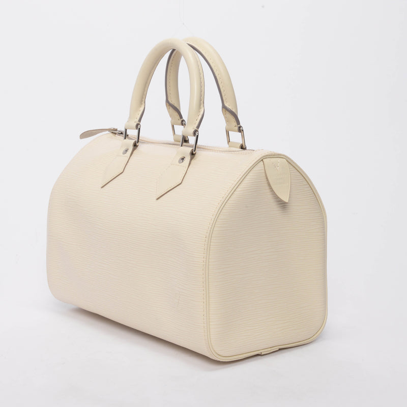 Louis Vuitton White Epi Leather Speedy 30 - Blue Spinach