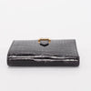 Hermes Amethyst Porosus Crocodile Bearn Compact Wallet - Blue Spinach