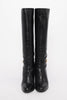 Celine Black Calfskin Claude Knee High Boots 39 - Blue Spinach