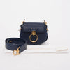 Chloe Blue Calfskin Small Tess Shoulder Bag - Blue Spinach