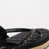 Chanel Black Lambskin Chain CC Thong Sandals 42 - Blue Spinach