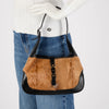 Gucci Tan Pony Hair Jackie O Hobo Bag - Blue Spinach