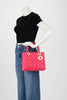 Dior Hot Pink Cannage Lambskin Medium Lady Dior Bag - Blue Spinach