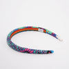 Hermes Multi Colour Silk Wild Singapore Elsa Headband - Blue Spinach