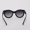 Chanel Black Diamonte Quilted Arm Sunglasses - Blue Spinach