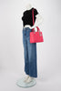 Dior Hot Pink Cannage Lambskin Medium Lady Dior Bag - Blue Spinach