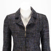 Chanel Black Rainbow Lurex Patch Pocket Jacket FR 38 - Blue Spinach