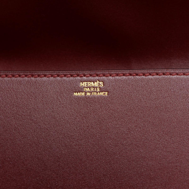 Hermes Rouge H Tadelakt Medor 23 Clutch - Blue Spinach