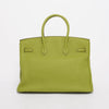 Hermes Vert Anis Togo Birkin 35 PHW - Blue Spinach