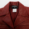 Chanel Red Lambskin CC Button Coat FR 40 - Blue Spinach