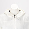 Moncler White Baaba Lace Trim Parka Jacket XL - Blue Spinach