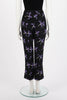 Valentino Black Wool Blend Floral Print Pant IT 40 - Blue Spinach