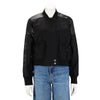 Hermes Black Cotton & Lambskin Embroidered Bomber Jacket FR 38 - Blue Spinach