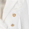 Balmain White Boucle Classic DB Blazer FR 34 - Blue Spinach