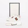 Gucci White Leather Bee Embroidered Ace Sneakers 35 - Blue Spinach