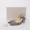 Jimmy Choo Silver Prince Of Stars Erin 60 Slingbacks 39 - Blue Spinach